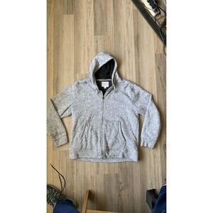 Original Weatherproof Men's Vintage Sherpa Lined Hoodie XL Heather Gray Pockets